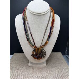 Murano Glass & Beaded Multi-Strand Necklace – Cristalleria Ann Primrose Collecti